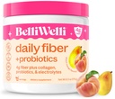 BelliWelli Fiber Supplement for Women & Men – 추가된 교원질을 가진 유기 Acacia에서 우수한 매일 섬유 분말, Electrolytes & Probiotics – Bloat 없음, 변비 & Gut 건강 지원 (Peach Mango)