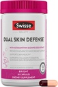 Swisse Beauty Dual Skin Defense Supplement | Astaxanthin, 포도씨 추출물, 비타민 C | 피부 탄력성, 산화 방지제 보호 및 재생 지원 | 30 캡슐