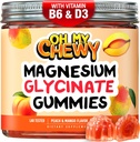 Center-Filled Magnesium Glycinate Gummies 400MG - 어린이, 청소년 및 성인을위한 높은 흡수 - 수면, 캘름 및 근육 휴식을위한 보충 B6 & D3 - 글루텐 무료 및 비건 친화적 인 - 60 개
