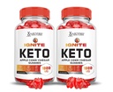 Justified Laboratories (2 팩 Ignite Keto ACV Gummies 고급 1000MG Ignite Keto Gummies 공식 Apple Cider Vinegar Pomegranate Beet 주스 분말 B12 Vegan 비 GMO 120 거미