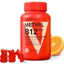 비타민 B12 D3 채식주의자 Gummies - 90 조사 I 1000 MCG 메틸 B12 & 성인 & 아이를 위한 5000 IU 비타민 D 거짓 Chewable 보충교재 - 면역력 & 매일 에너지 부스트 - 비 GMO, 오렌지