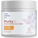 아미노 CO. 순도 - Liver Support Supplement with Essential Amino Acids for Liver Detox Cleanse - Optimal Liver Support- Peach Mango, 30 서빙