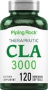 배관 바위 CLA 보조제 | 3000mg | Conjugated Linoleic Acid | 120 Softgels | Non-GMO, 글루텐 프리