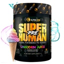 ALPHA LION Superhuman Pre Workout Powder, Beta Alanine, L-Taurine & Tri-Source Caffeine for Sustained Energy & Focus, Nitric Oxide & Citrulline for Pump (21 서빙, 유니콘 주스)