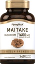 배관 바위 Maitake 버섯 추출물 | 1600mg | 240 캡슐 | 초본 보충 | 비 GMO, 글루텐 무료