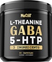 3in1 GABA는 750mg L-Theanine 200mg & 5-HTP (5 hydroxytryptophan)를 보충합니다 - 1000mg에 동등물 - 지원 뇌 건강, 농도, 안락한 계류 - 90의 캡슐