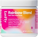 Superfood Rainbow Blend Powder, Gut Health, Digestion, Immunity & Antioxidant Support, Digestive Enzymes & Prebiotics, 6.35 Oz의 44 Nutrients와 7 색상 식물 및 식물 추출물