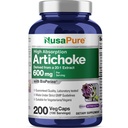 NusaPure Artichoke 20:1 추출물, 12,000mg 200 Veggie 모자 (비 GMO, 글루텐 무료)와 동등한 600 mg
