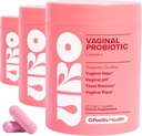 O Positiv URO Vaginal Probiotics for Women pH Balance with Prebiotics & Lactobacillus Probiotic Blend - 질 건강 보충 - 건강한 질 냄새 및 질 Flora, 60 카운트 (부패 3)를 촉진