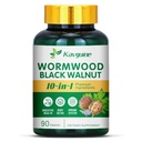1개의 Wormwood 캡슐에 있는 10 - 90의 캡슐 보충교재, 까만 호두 선체, Cloves, 까만 고추, 심황 쿠르쿠민 뿌리, Peppermint 잎, 지원 커트 건강 & 소화 균형