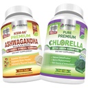FRESH 건강 관리 Ashwagandha KSM 66 및 Chlorella Detox Superfood - 번들