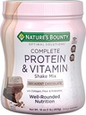 Nature 's Bounty Optimal Solutions의 단백질 및 비타민 쉐이크 믹스를 완료하여 면역력, Decadent 초콜릿 맛, 1lb 비타민 C를 함유