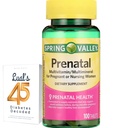 Spring Valley Prenatal Multivitamin 100 Tablets, 여성을위한 Prenatal Vitamins, 임신은 Luall의 45 Diabetes Decoded와 함께 Folate 보충을해야합니다.