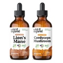 야생 & 유기농 사자 Mane Tincture 4 fl oz & Cordyceps Tincture 4 fl oz