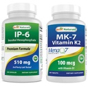 D3를 가진 제일 자연적인 IP-6 510 mg & 비타민 K2 (MK7)