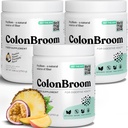 ColonBroom Psyllium Husk Powder with Stevia (Tropical Fruit) - 구트 건강 - 콜론 Broom Fiber Powder Drink - Vegan Fiber Powder Stevia Supplement, 150 서빙