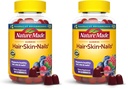 Nature Made Hair Skin and Nails with Biotin 2500 mcg, 건강한 머리, 피부 & 못 지원, 90 Gummies, 45 일 공급 (패키지 2)를 위한 규정식 보충교재