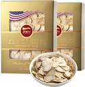 American Wisconsin Ginseng Slices의 2개의 상자 - 개선된 에너지, 성과, & 남자 & 여자를 위한 정신 건강. 합계 8 Oz.
