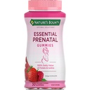 Nature 's Bounty Optimal Solutions Essential Prenatal Gummies, Folic Acid 및 Iodine, Omega 3 및 DHA, 50 카운트, 25 총 서빙