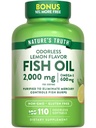 자연의 진실 물고기 기름 2000mg | 110 Softgels | 오메가-3 | 레몬 맛 | 비 GMO & 글루텐 무료 보충