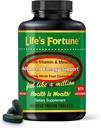 Life's Fortune Multivitamin & Mineral Supplement, Superfood Greens, Amino Acids, Enzymes, High Potency Vitamin A, C, D, E, B12, 180 Tab와 함께 남성 및 여성을위한 일일 천연 에너지 소스