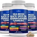 NEW AGE 실리카 바다 Moss, 블랙 씨 오일, Ashwagandha, Turmeric, Bladderwrack, Burdock - Manuka, 꿀 Dandelion, ACV 검은 후추 글루텐 무료
