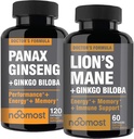 한국의 Red Panax with Lions Mane Supplements with Ginkgo biloba for Healthy welbeing and Lifestyle.