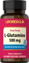 린드버그 L 글루타민 캡슐 여성 및 남성 | 500mg | 100 알약 | 무료 양식 보충 | 비 GMO, 글루텐 무료