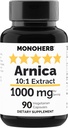 MONOHERB Arnica 추출물 1000 mg - 90 채식 캡슐