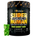 ALPHA LION Superhuman Extreme High Stim Pre Workout Powder, Beta Alanine, L-Taurine & 356mg Tri-Source Caffeine for Sustained Energy, Nitric Oxide & Citrulline for Pump (21 서빙, Sour Gummy Bear)