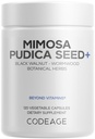Codeage 유기 Mimosa Pudica 씨앗 캡슐 - Mimosa Pudica Seeds 보충 - 검정 호두, Cloves, Vidanga, Neem, BioPerine - 모두 하나에서 - 과민한 식물 알약 - 비 GMO & Vegan - 120 캡슐