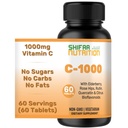 SHIFAA NUTRITION Halal 비타민 C-1000mg 정제, 60 일 공급. 비타민 C, Elderberry, Quercetin, 로즈 엉덩이 & 루틴을 가진 면역 지원 보충교재. 채식주의자, 비 GMO, 설탕 무료 & 친절한 Keto