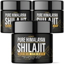 (3 팩) Shilajit 순수한 Himalayan 유기 수지 - 남자, 여자를 위한 자연적인 확실한 실험실에 의하여 시험되는 공식 - 85+ 추적 무기물 황금 급료 Shilajit 보충교재를 가진 600mg 최대 힘 없음