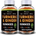 성인 (2 팩) - 합동 건강 & 면역 지원을 지원하는 Tumeric Curcumin 보충교재 - 120 Vegan Gummies