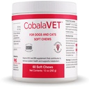 CobalaVet Vitamin B12 & B9 for Small Dogs & Cats - Nervous System, Brain Function, 면역 방어 및 세포 성장 지원 - 혈액 세포 형성 - Metabolic Pathway - 60 Soft Chews