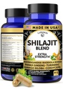 Lunakai USA는 Ashwagandha, Rhodiola 및 Cordyceps와 순수한 Shilajit 캡슐을 만들었습니다 - 남성 및 여성, 60ct에 대한 추가 강도 Shilajit 추출물