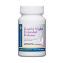 Whitaker Restful Night Extended Release Melatonin Sleep Aid는 이중 층계, 확장 된 릴리스 기술, 30 정제 (30 일 공급)와 함께 잠들고 잠들고 잠들고 잠들고 잠들기를 돕습니다.