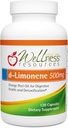 웰빙 자원 높은 효능 d-Limonene 캡슐 500mg, 120 캡슐 - 소화 건강, Heartburn, 산 Reflux, 해독을위한 오렌지 필 추출물