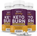 (3 팩) Keto 이점 Keto 불타는 알약 1275MG 새로운 & 개량한 공식은 Apple Cider Vinegar 여분 처녀 올리브 기름 분말 녹차 잎 180 캡슐을 포함합니다