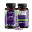 블랙 엘더베리 캡슐 | 180 개 | Sambucus Elderberry Vitamins, Non-GMO, Gluten Free, Organic Elderberry Extract Sambucus Nigra