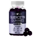 Elderberry, 아연 및 비타민 C와 함께 Quercetin Gummies - 면역 지원 보충 - 산화 방지제 및 계절 웰빙 - Vegan, 비 GMO, 천연 Berry 맛 - 60 Gummies
