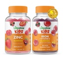 Lifeable Zinc Kids + Iron & Vitamin C Kids, Gummies 번들 - 훌륭한 타스팅, 비타민 보충, 글루텐 무료, GMO 무료, Chewable Gummy