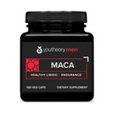 Youtheory Men's Maca - 남성을위한 Vegan Maca 보충 - 에너지, 체력 및 지구력 * - 낙농, 콩 및 글루텐 무료 - 120 식물성 캡슐