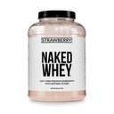 NAKED Strawberry Whey Protein - 모든 천연 잔디 Fed Whey Protein Powder + 건조 딸기 + 코코넛 설탕 - 5lb 벌크, GMO-Free, Soy Free, 글루텐 무료. 아이 근육 성장 및 회복 - 61 서빙