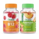 Lifeable Vitamin B12 + Turmeric Curcumin, Gummies Bundle - 훌륭한 타스팅, 비타민 보충, 글루텐 무료, GMO 무료, Chewable