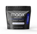 Maax Caffeine Energy Gum | 초점 껌 | 조각 당 카페인 125mg | Coolmint | 가방 당 125 총 조각