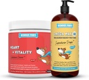 WONDER PAWS Heart + Vitality Superhero Chews Plus Omega Max Fish Oil - 개 심장 건강, 피부 및 관절 관리 및 면역 지원 - 하트 + 활력 90 Chews - 오메가 최대 16 온스