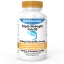 DrFormulas 2000mg 트리플 강도 오메가 3 생선 기름 EPA와 DHA, 180 Burpless Softgels