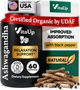 Ashwagandha 캡슐 1310mg with Black Pepper - 미국 Relaxation Support, Normal Cognitive Function & Balanced Energy Level에 대한 Ashwagandha 보충제 - 60 Caps