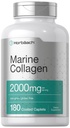 Horbäach Marine Collagen Peptides 2000mg | 180 캡슐 캡슐 | 칼슘 1 종류 | 비 GMO, 글루텐 무료 보충